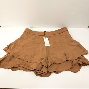 NEW Boutique Terra Cotta Ruffle High Waist Shorts